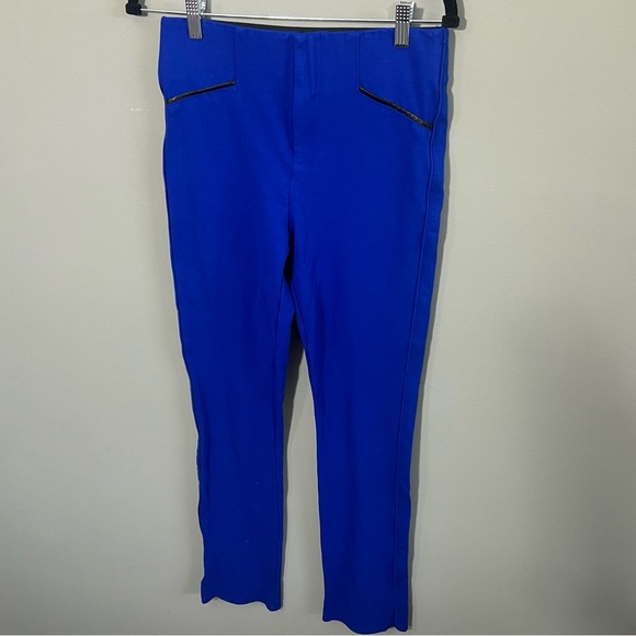 INC International Concepts Royal Blue Elastic Waist Skinny Office Pants, Size 4 - Picture 4 of 10
